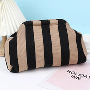 Bailey Striped Cotton Knitted Clutch - FU JIAN Province Handbag