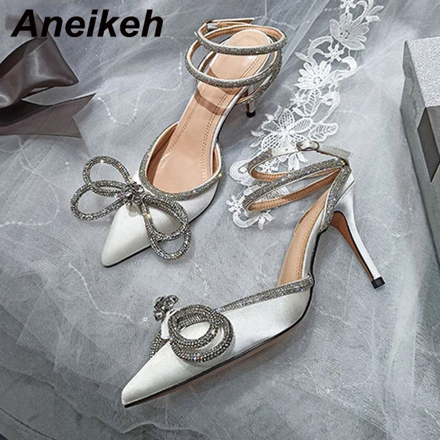 Crystal Butterfly Knot Heels