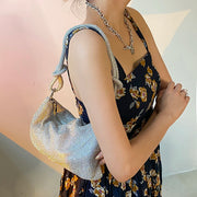 Eleanor MOJOYCE Metallic Saddle Bag - Multi-Pocket Designer Handbag