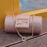 Elena Beaded Bow Clutch - Diamond Decorated Evening Bag