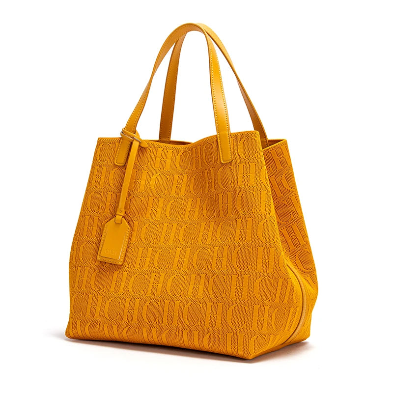 Cotton Bucket Shoulder Handbag