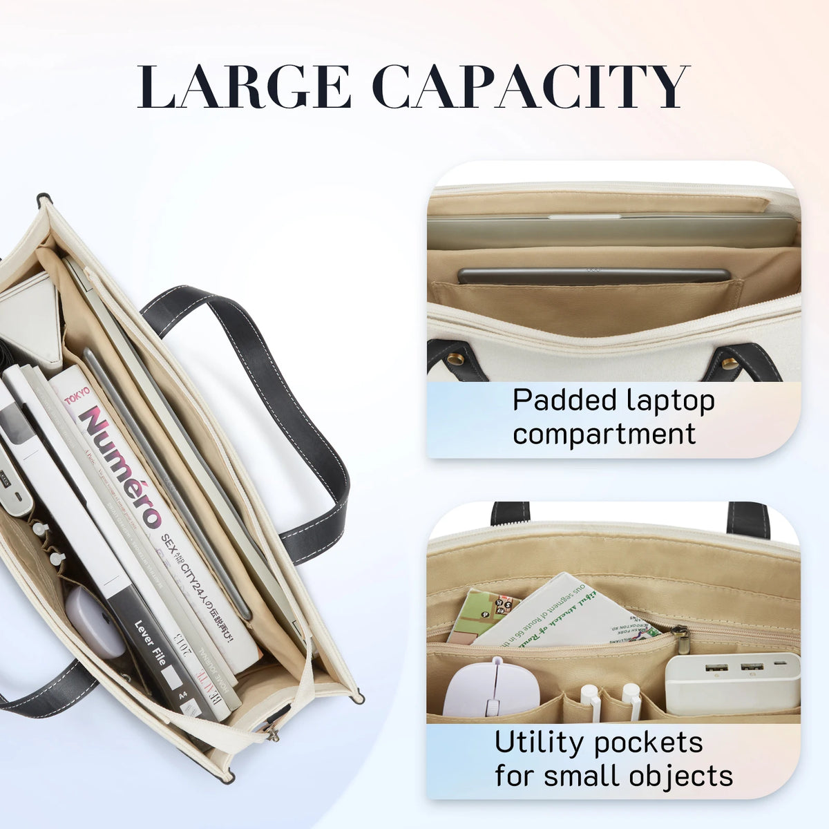 Canvas Laptop Messenger Handbag