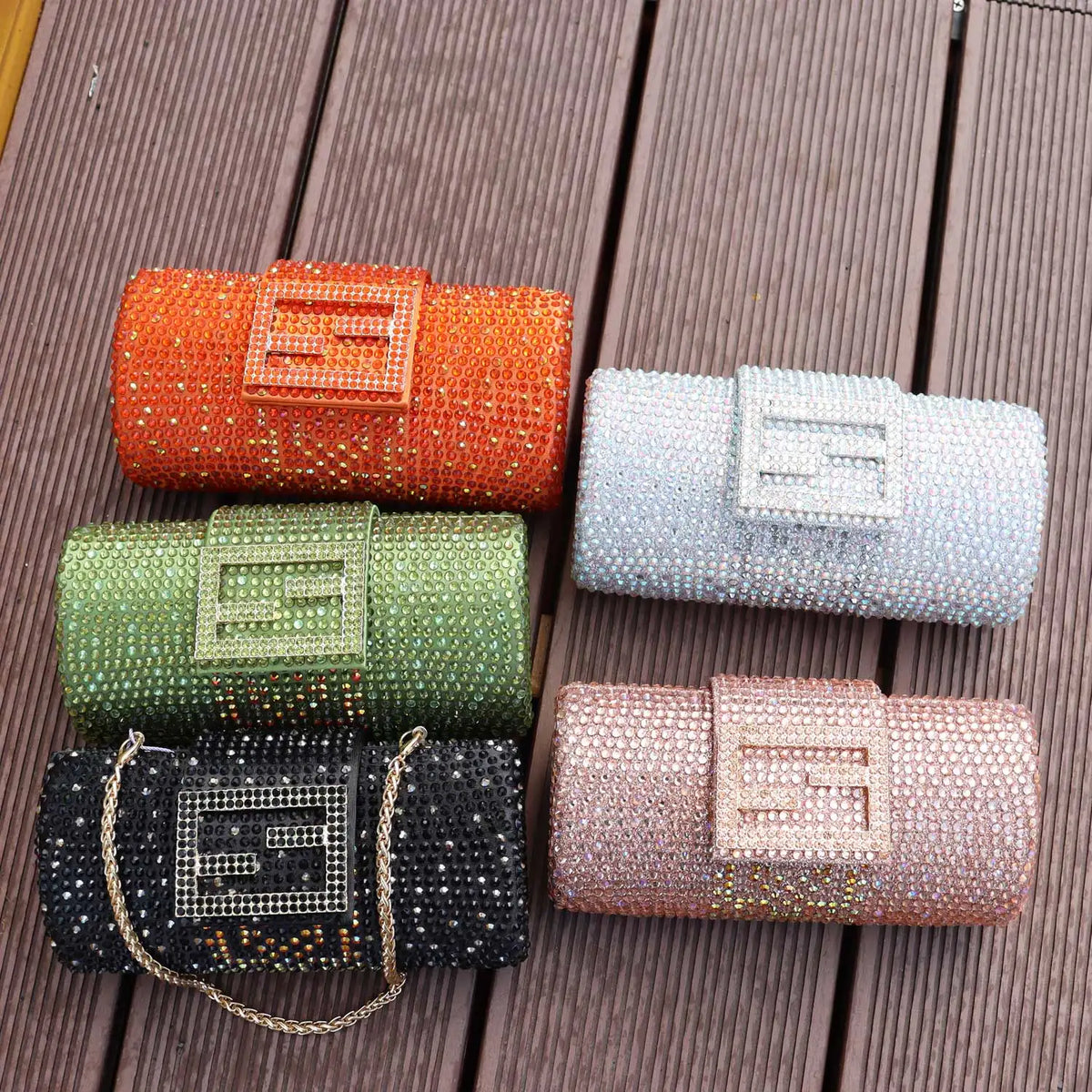 Beaded Bow Evening Clutch Bag