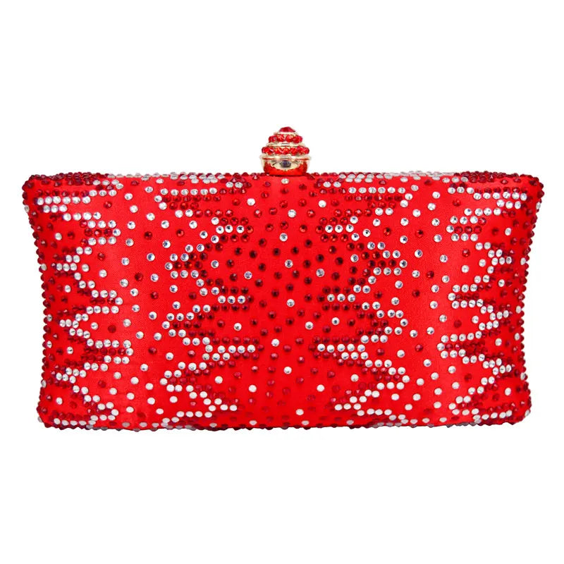 Diamond Embellished Evening Clutch Bag