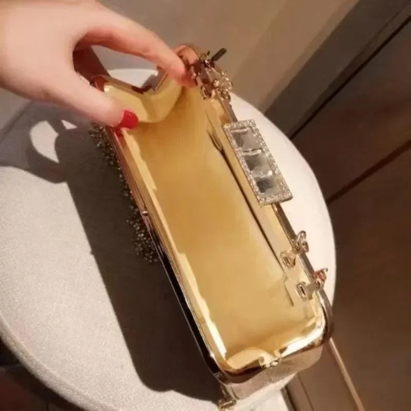Diamond Vintage Minaudiere Clutch Bag