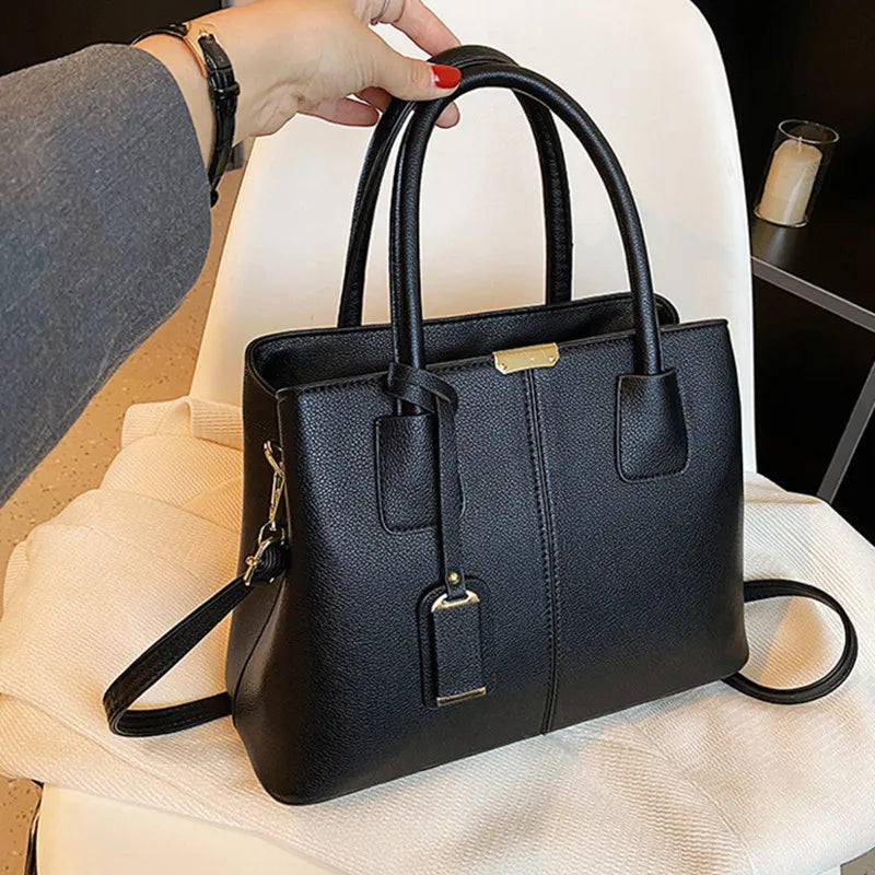 Spacious Multi-Pocket Satchel Handbag