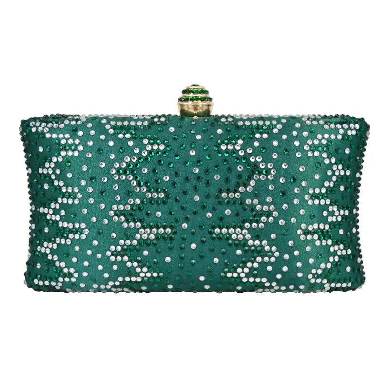 Diamond Embellished Evening Clutch Bag