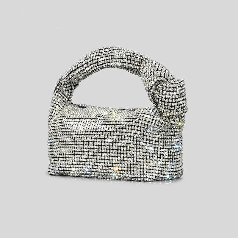 Metallic Diamond Flap Handbag