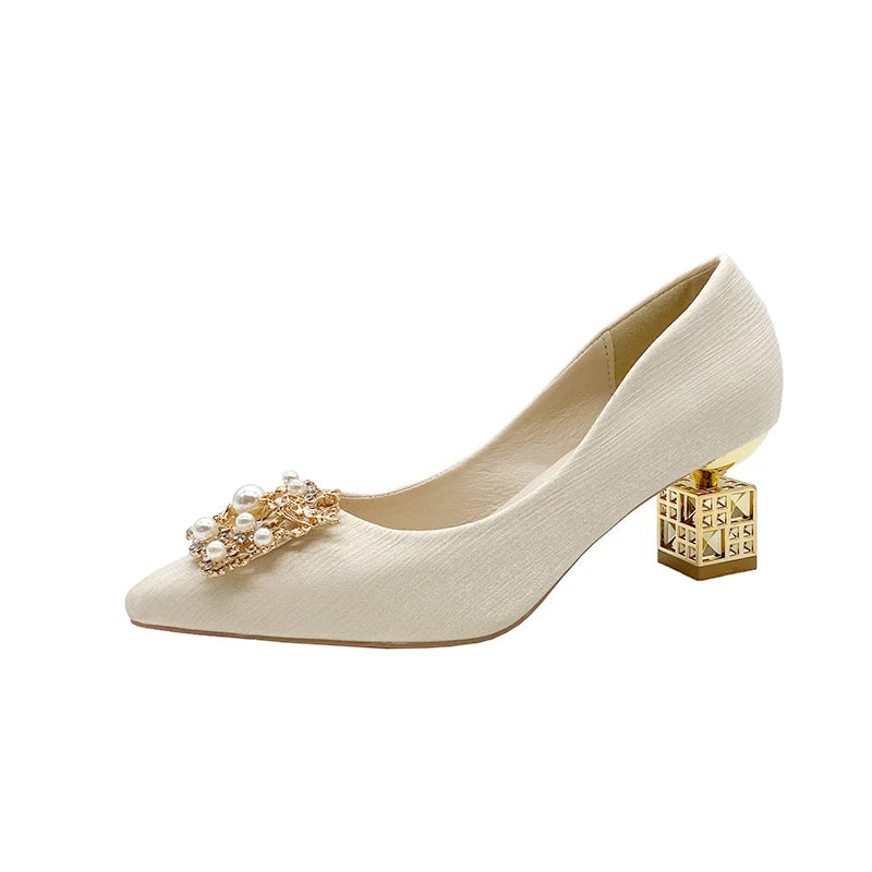 Bling Pointed Autumn Heel Pumps