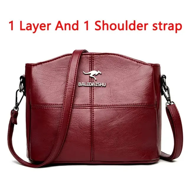 Sequined Leather Shoulder Tote
