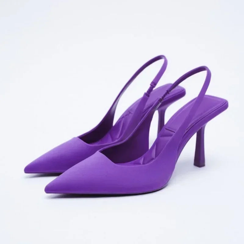 Suede Pointed Gladiator Heel Pumps
