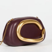 Aubrey Microfiber Leather Clutch - Sleek Party Handbag