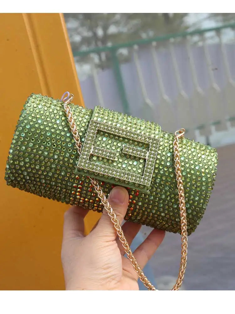 Beaded Bow Evening Clutch Bag