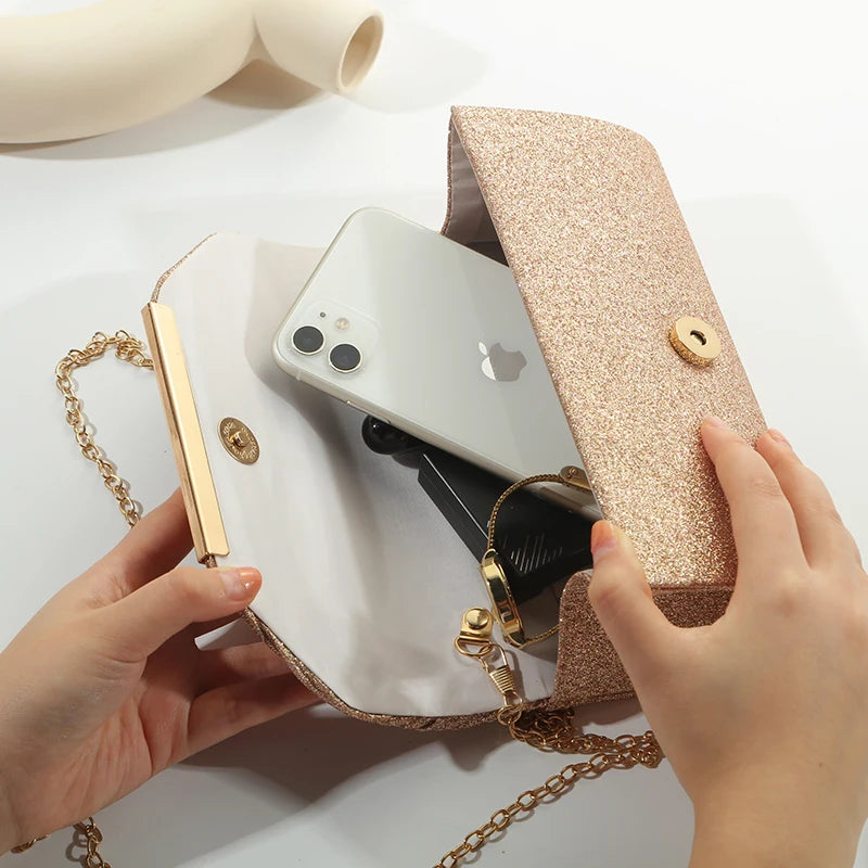 Sequined Envelope Party Clutch