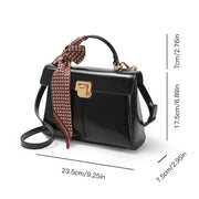 Split Leather Organizer Messenger Bag