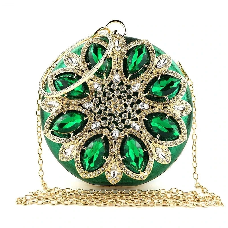 Floral Circular Evening Clutch