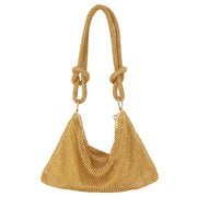 Eleanor MOJOYCE Metallic Saddle Bag - Multi-Pocket Designer Handbag