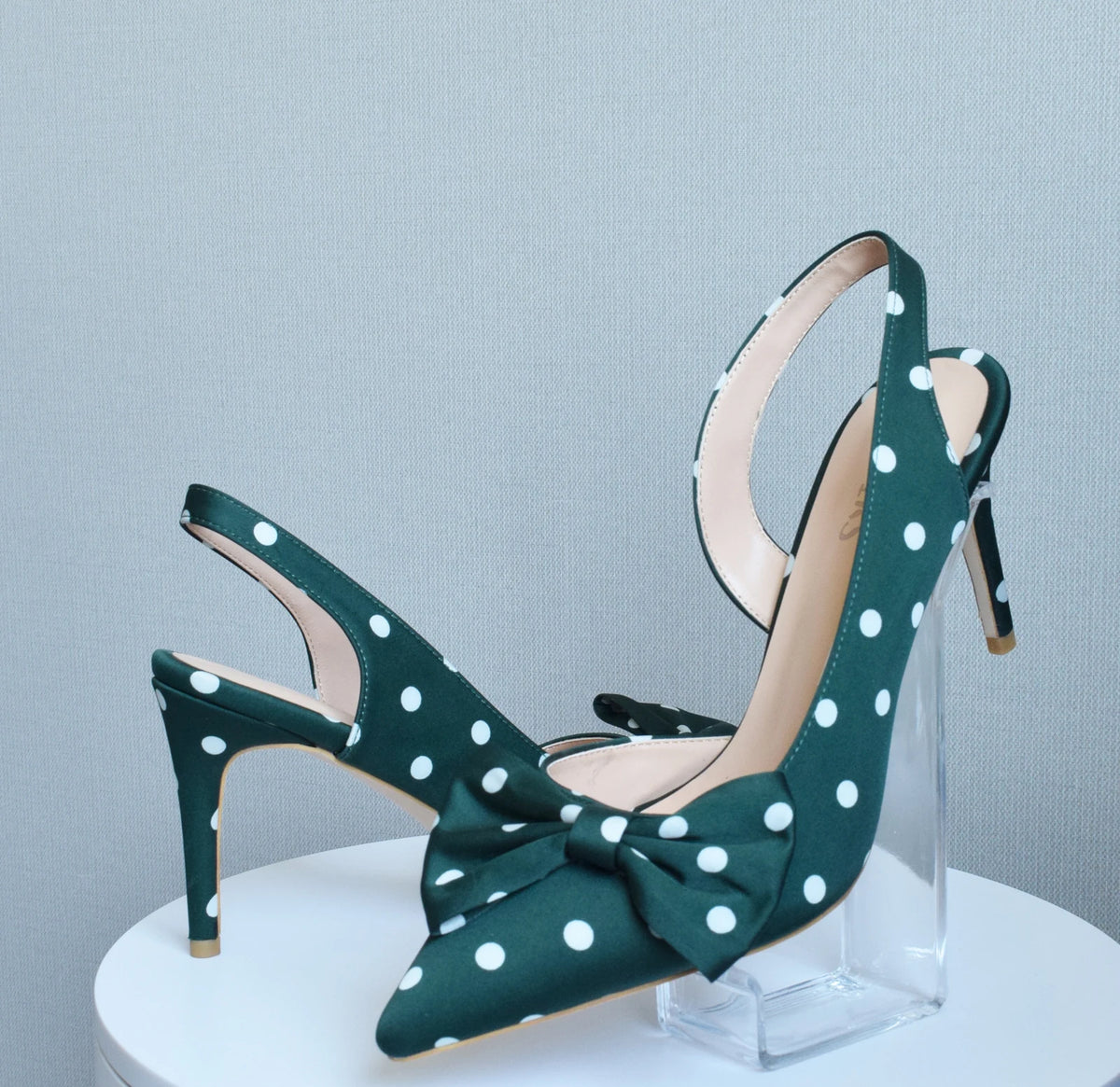 Polka Dot Silk Pumps
