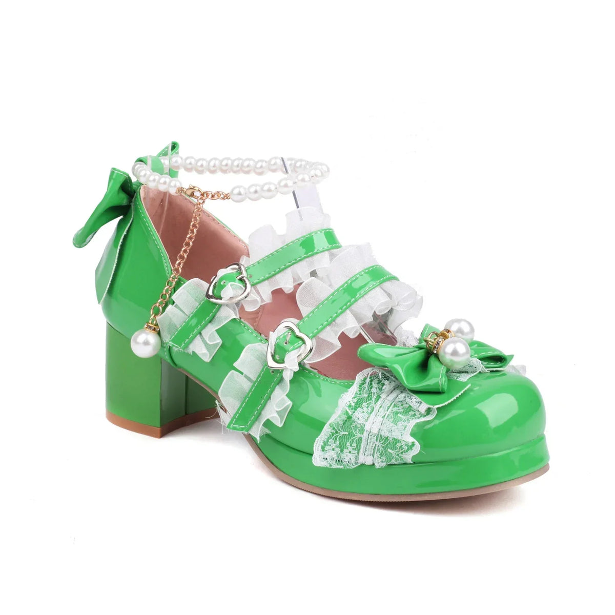 Handmade Lolita Square Heel Pumps