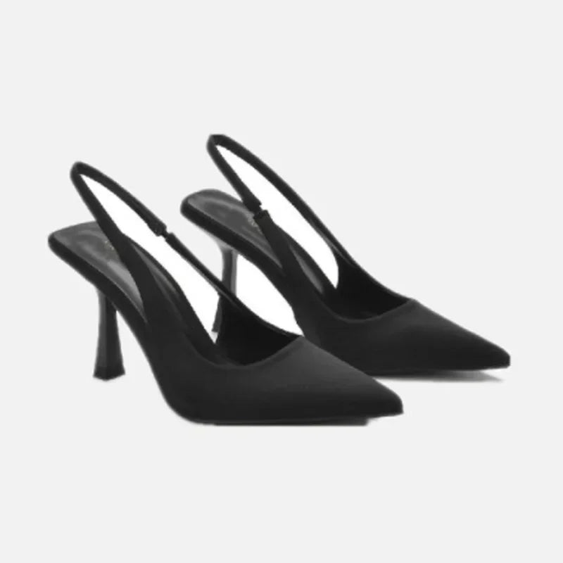 Suede Pointed Gladiator Heel Pumps