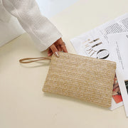 Kimberly Natural Straw Bohemian Clutch - Eco-Friendly Fashion Bag