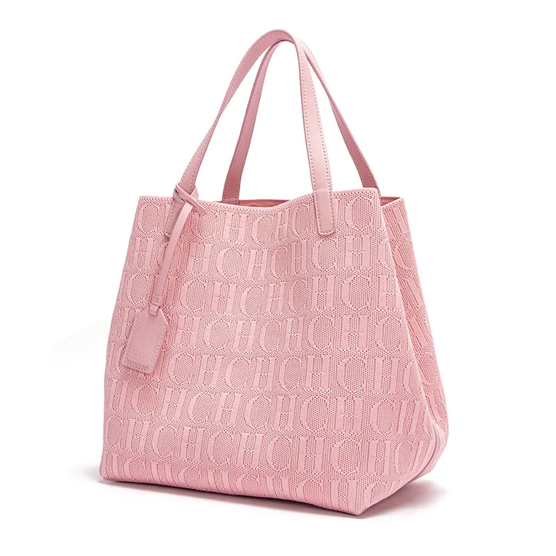 Cotton Bucket Shoulder Handbag