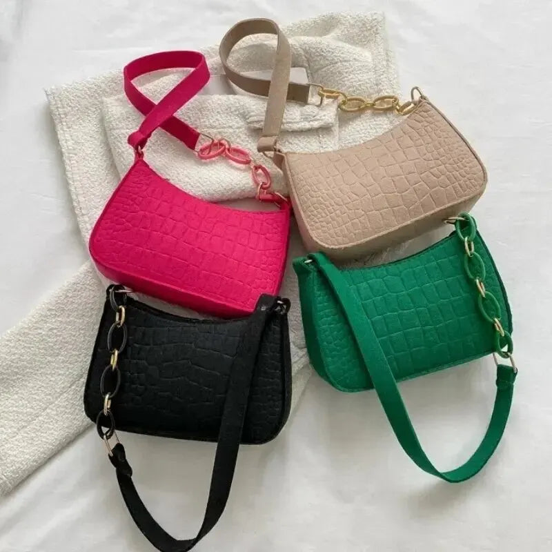 Fur-Lined Felt Bucket Bag