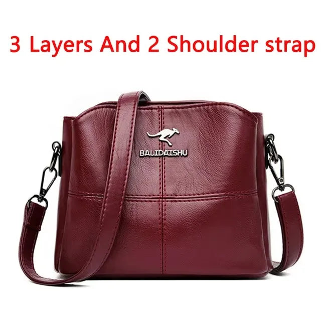 Sequined Leather Shoulder Tote