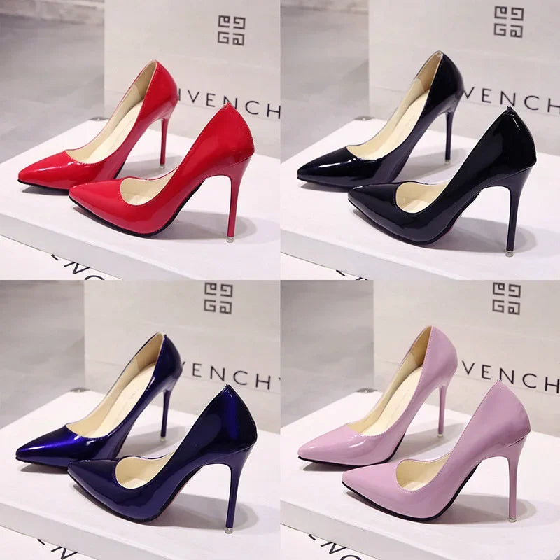Animal Print Platform Heel Pumps