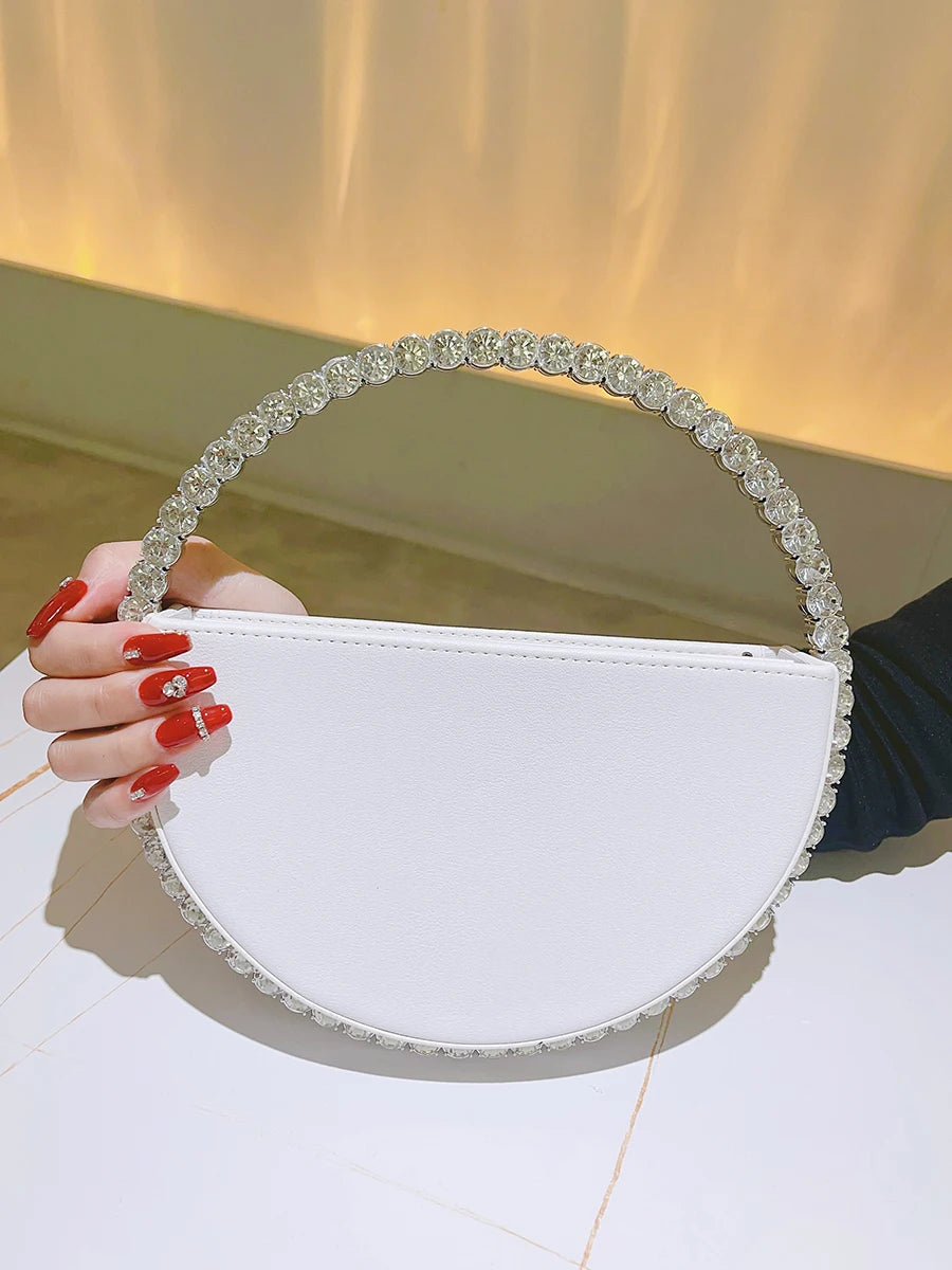 Circular Patent Leather Handbag