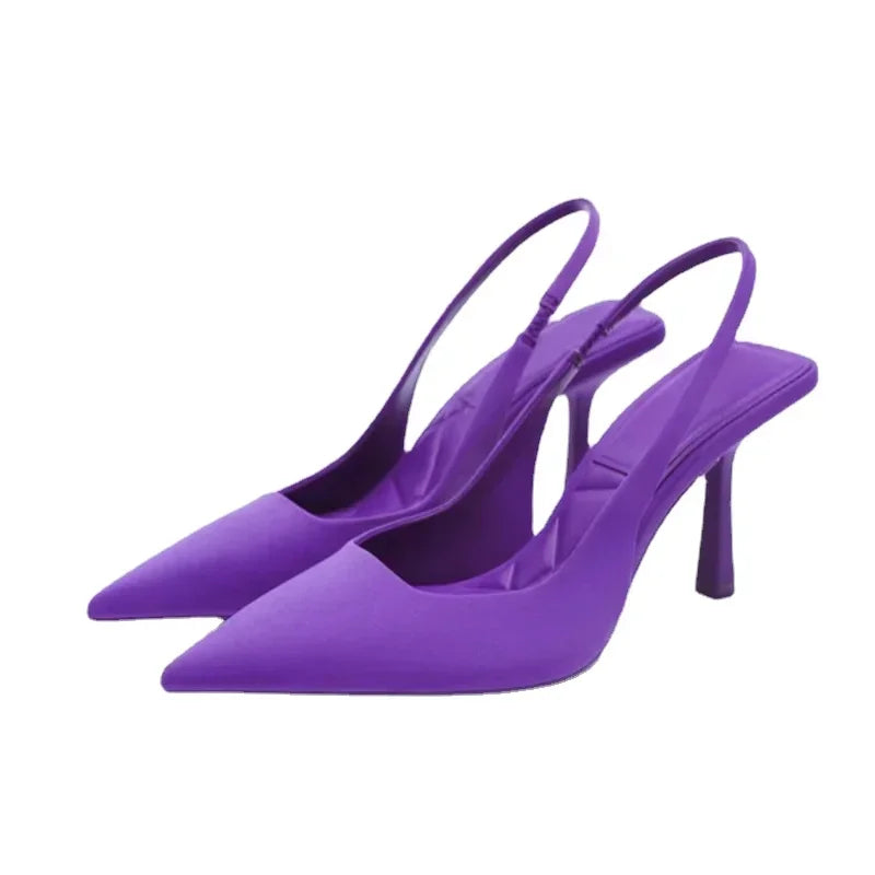 Suede Pointed Gladiator Heel Pumps