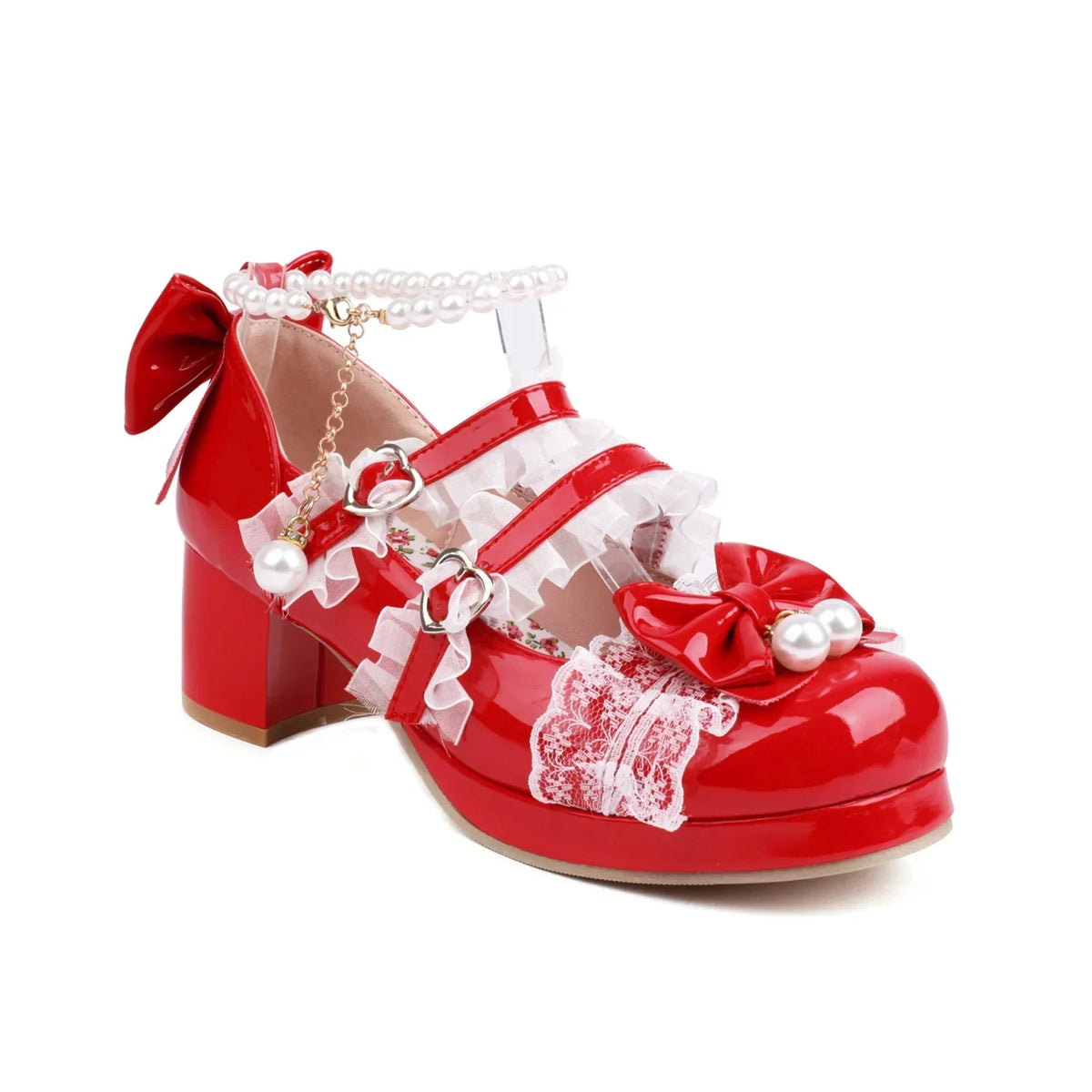 Handmade Lolita Square Heel Pumps