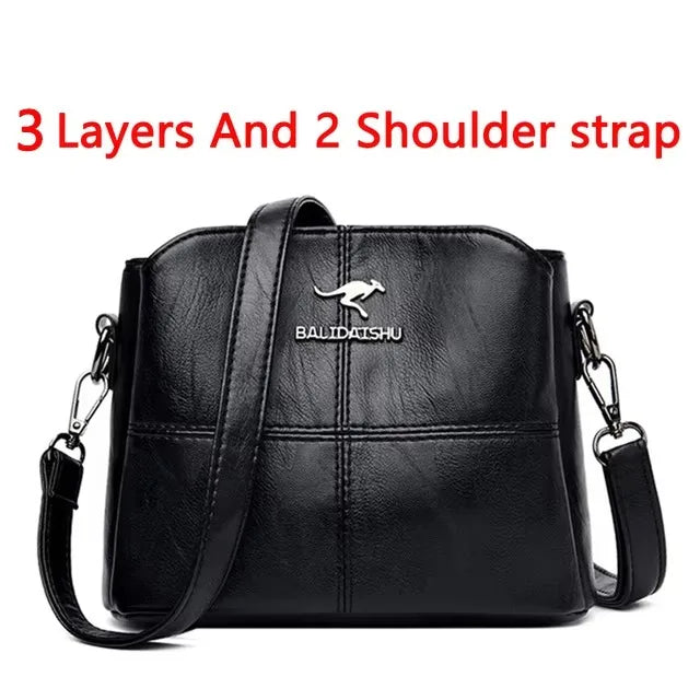 Sequined Leather Shoulder Tote