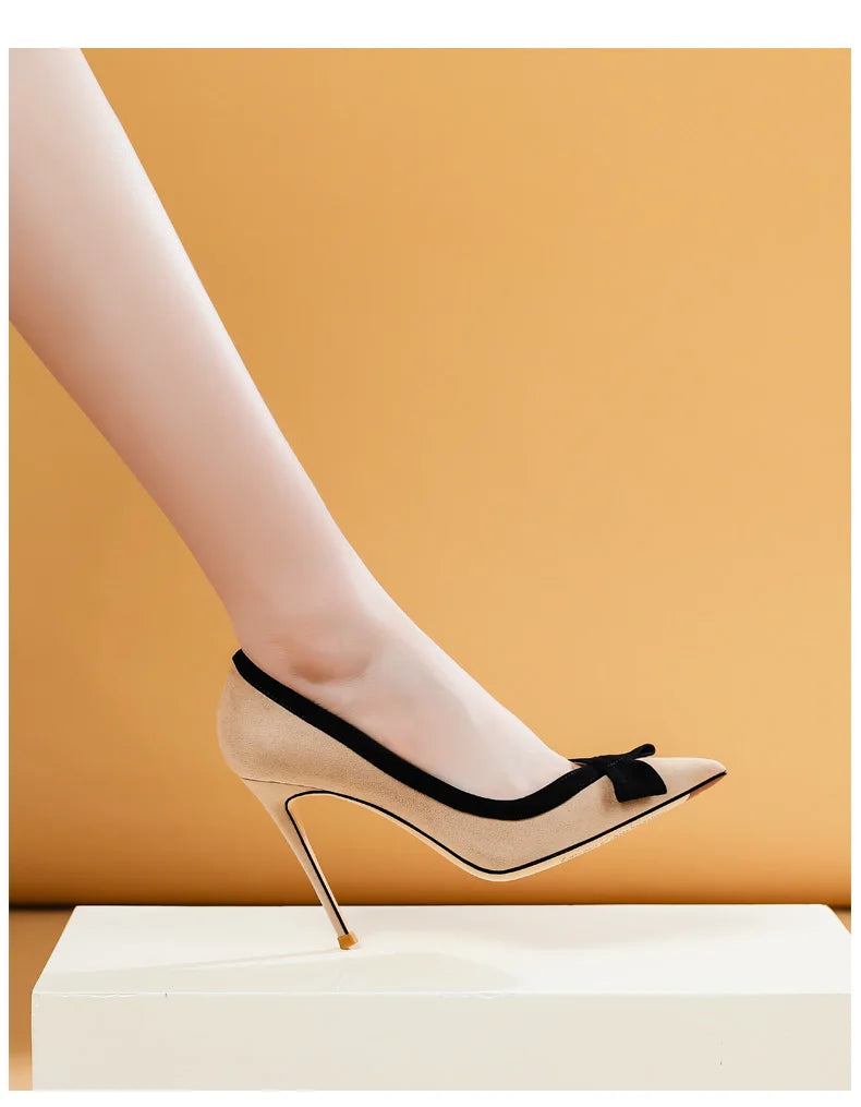 Bowknot Pointed Toe Heels