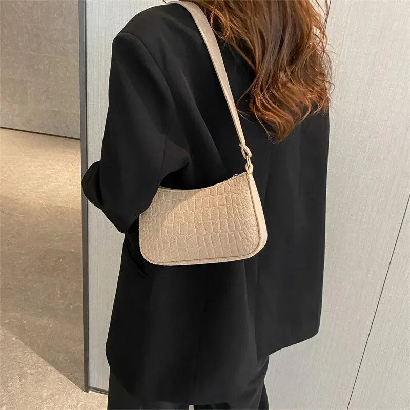 Fur-Lined Felt Bucket Bag