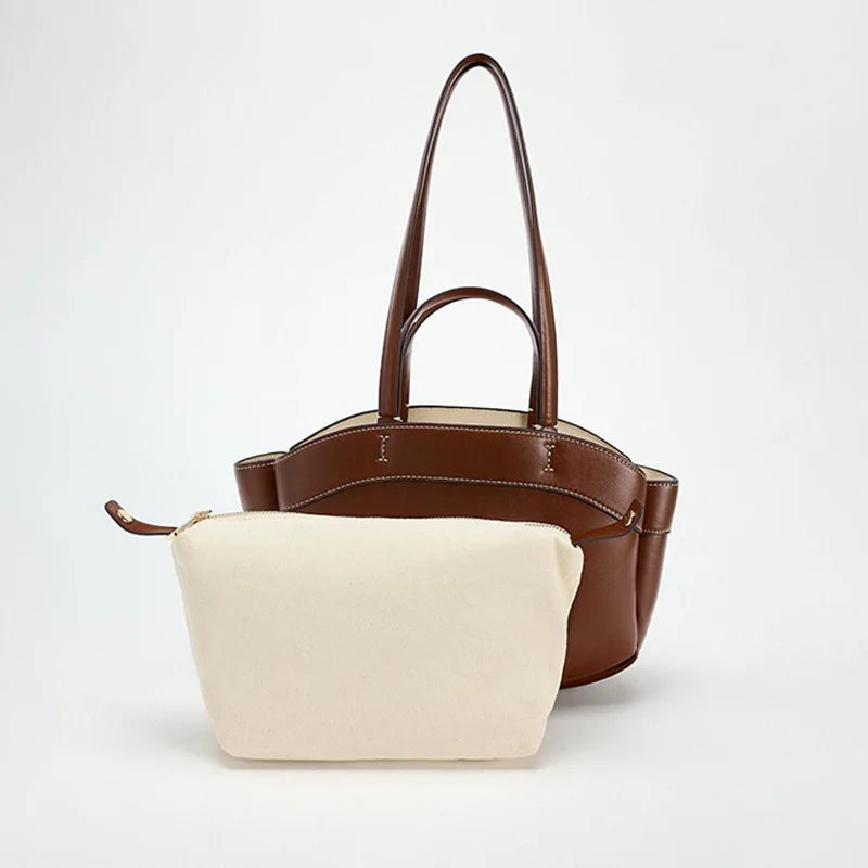 Microfiber Convertible Crossbody Tote Bag