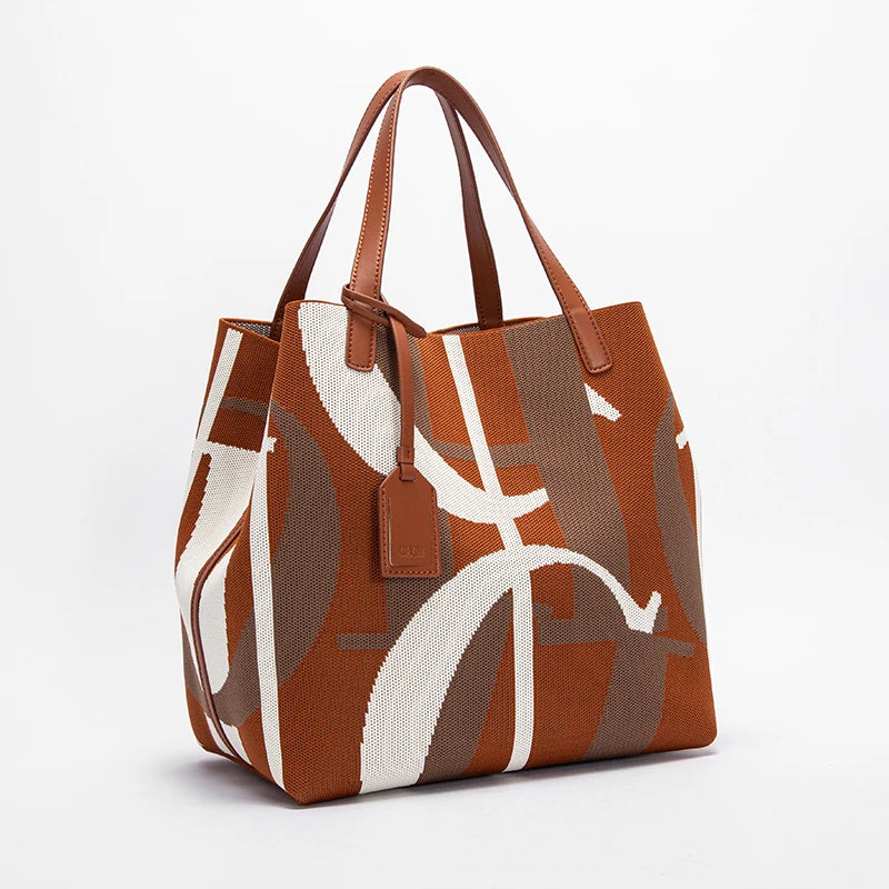 Cotton Bucket Shoulder Handbag