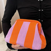 Bailey Striped Cotton Knitted Clutch - FU JIAN Province Handbag