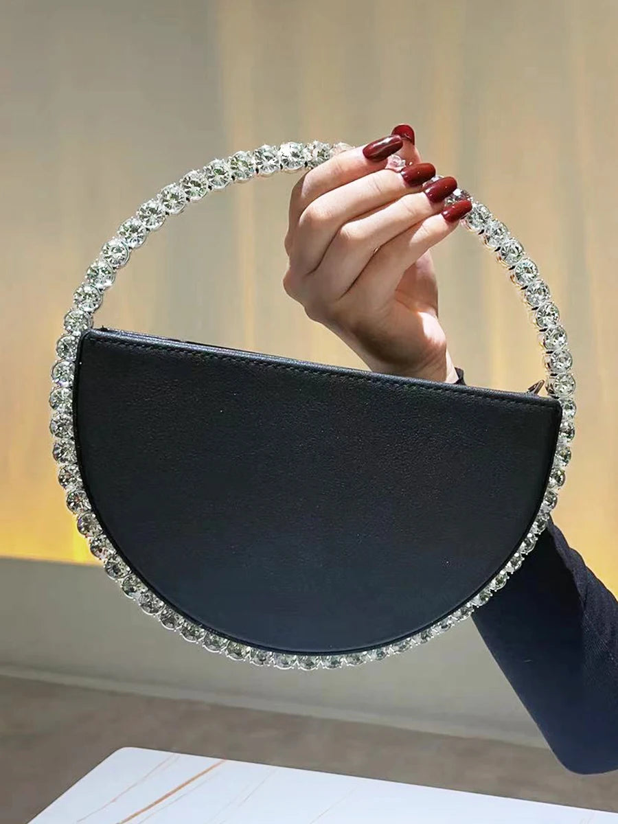 Circular Patent Leather Handbag