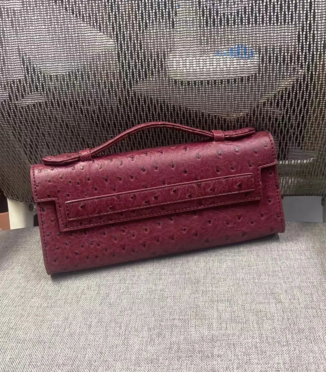 Ostrich Textured Multi-Compartment Tote