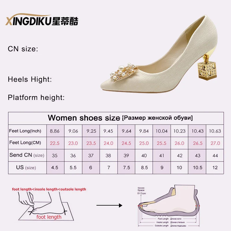 Bling Pointed Autumn Heel Pumps