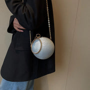 Melanie Permanently Metallic Circular Messenger Bag - Chemical-Free Handbag