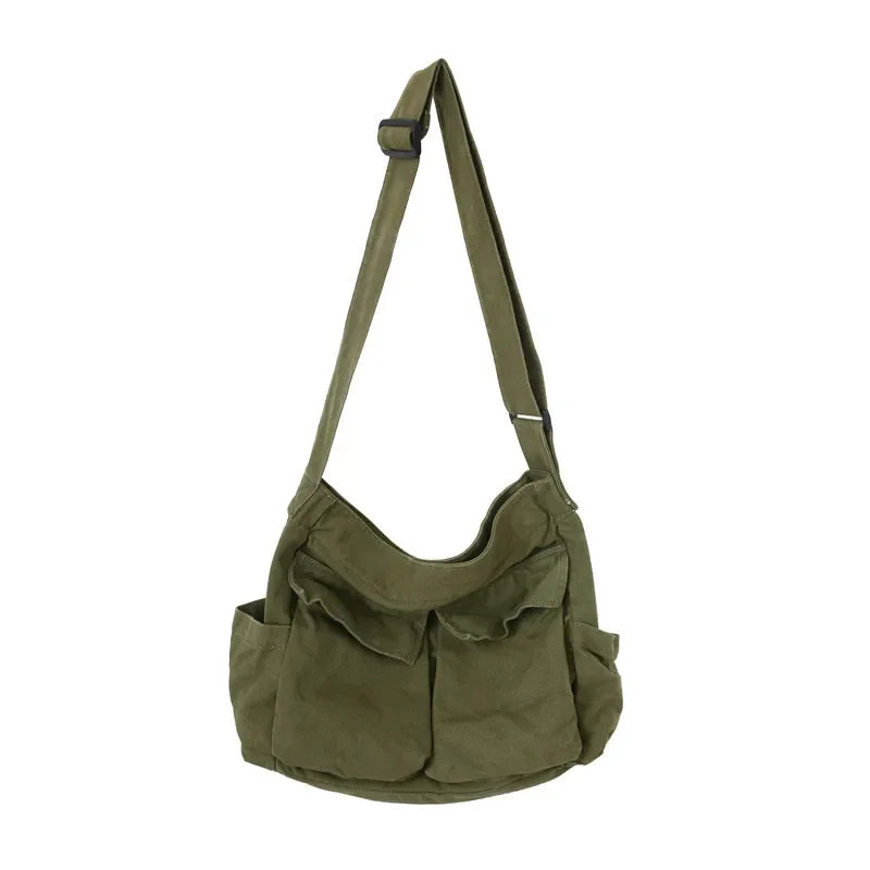 Spacious Canvas Shoulder Tote
