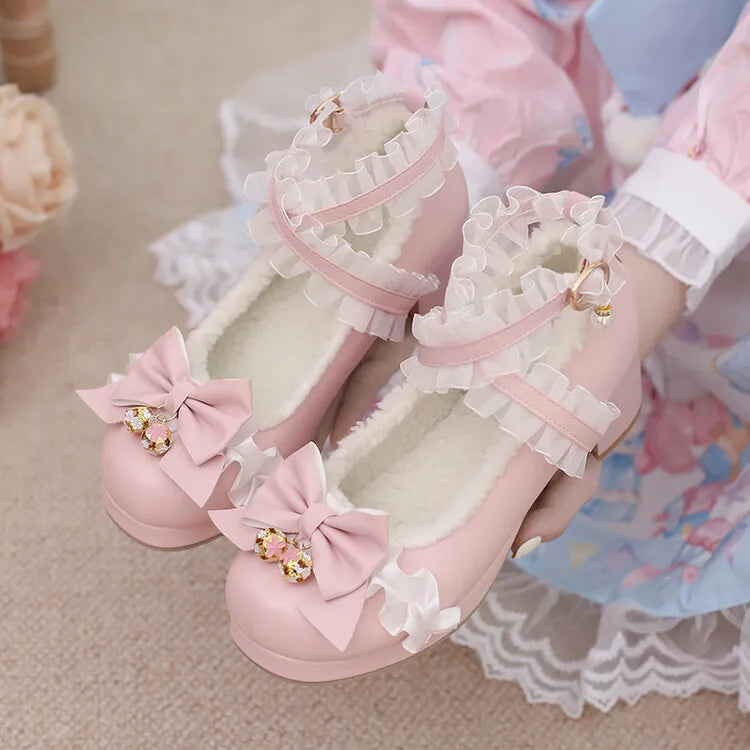 Handmade Lolita Square Heel Pumps