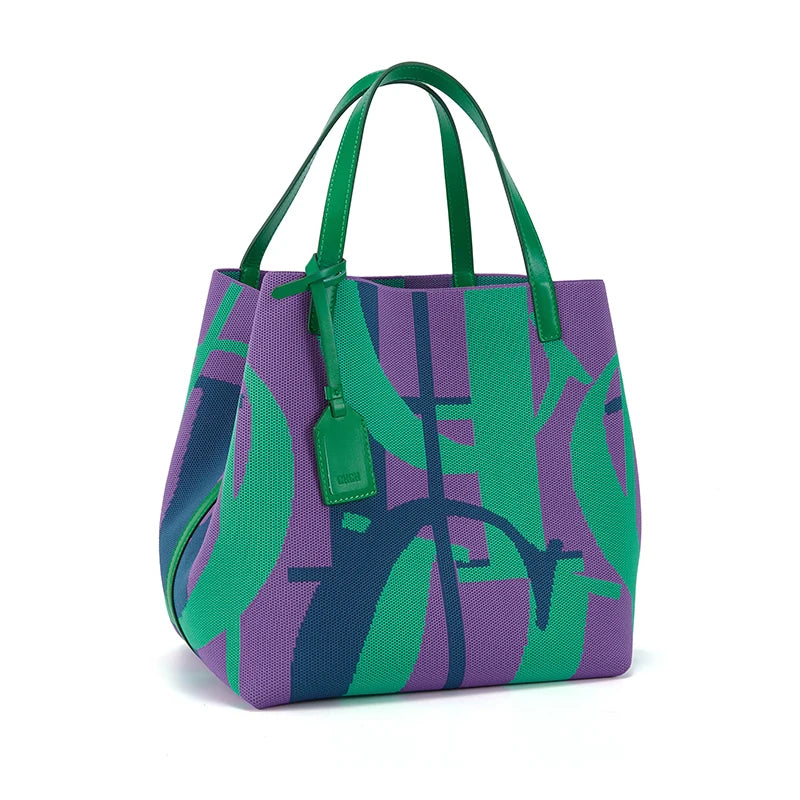 Cotton Bucket Shoulder Handbag