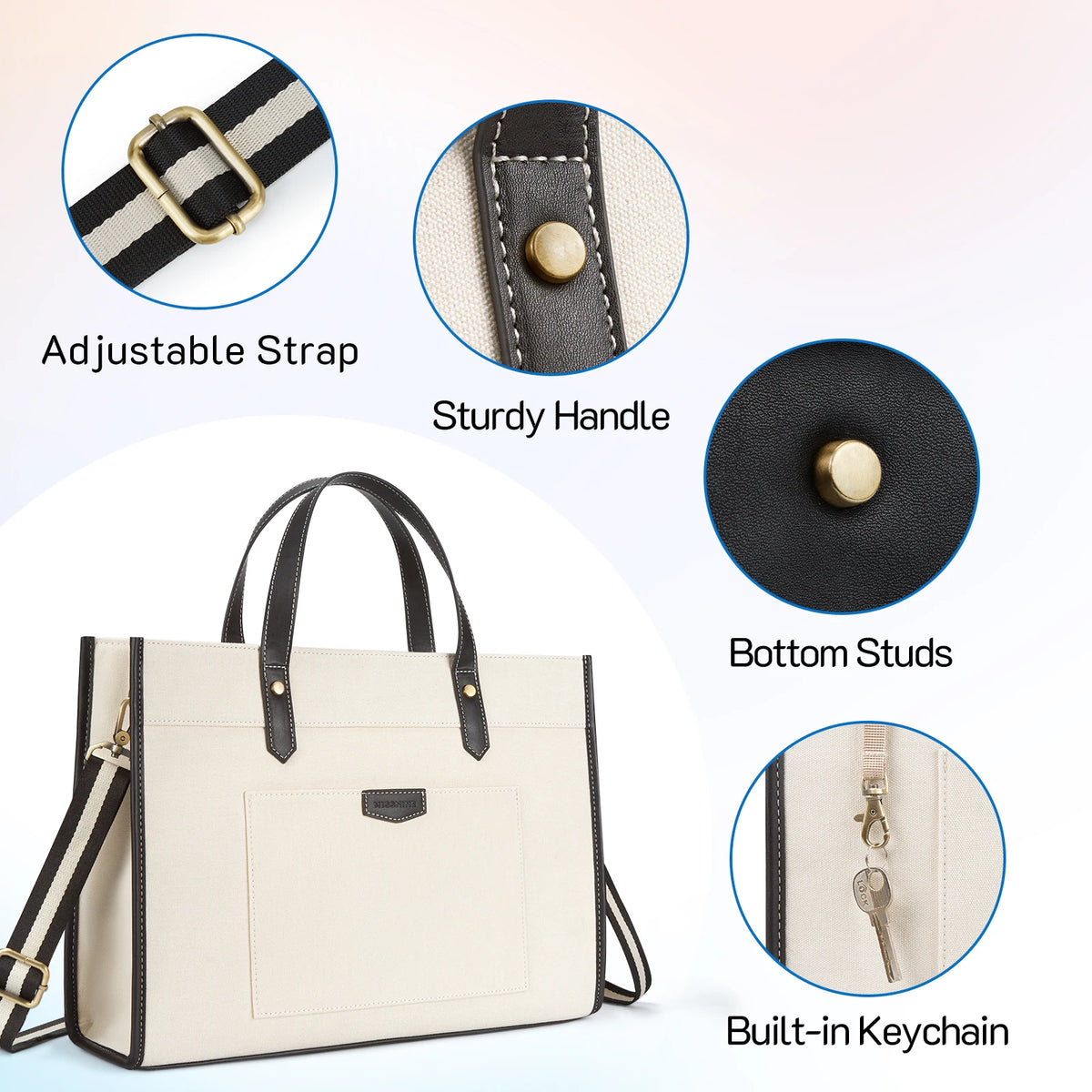 Canvas Laptop Messenger Handbag