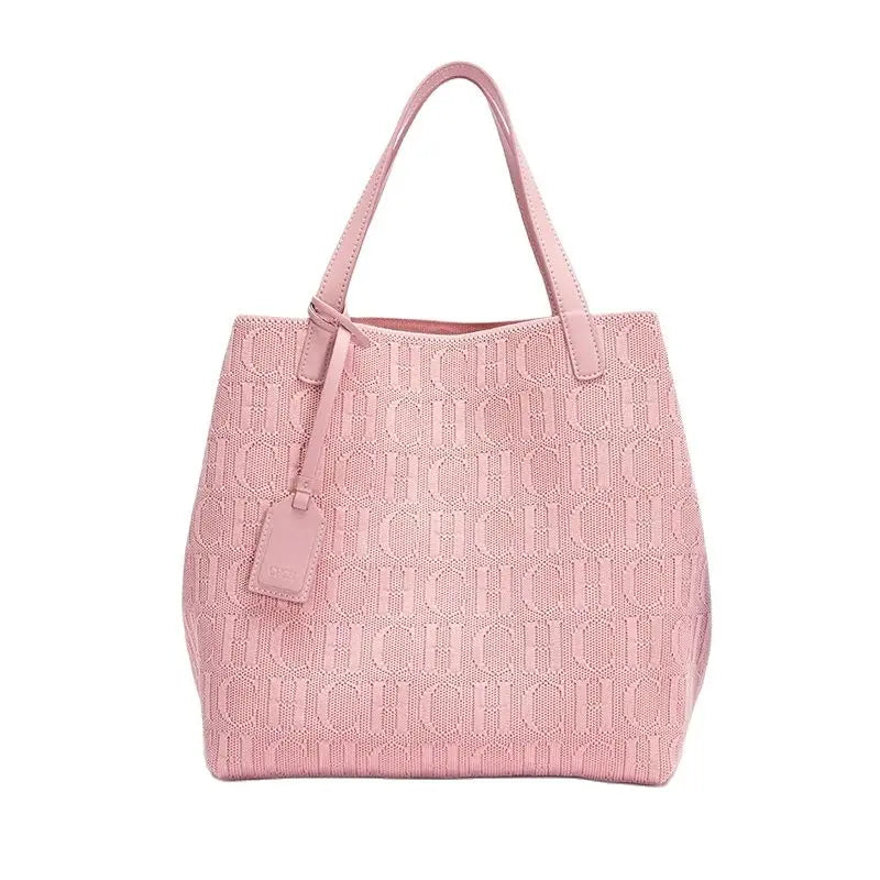 Cotton Bucket Shoulder Handbag
