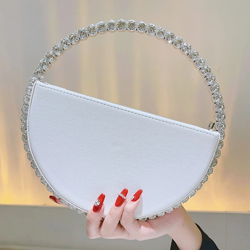 Circular Patent Leather Handbag
