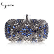 Vanessa Luxy Moon Metallic Minaudiere - Paisley Diamond Clutch