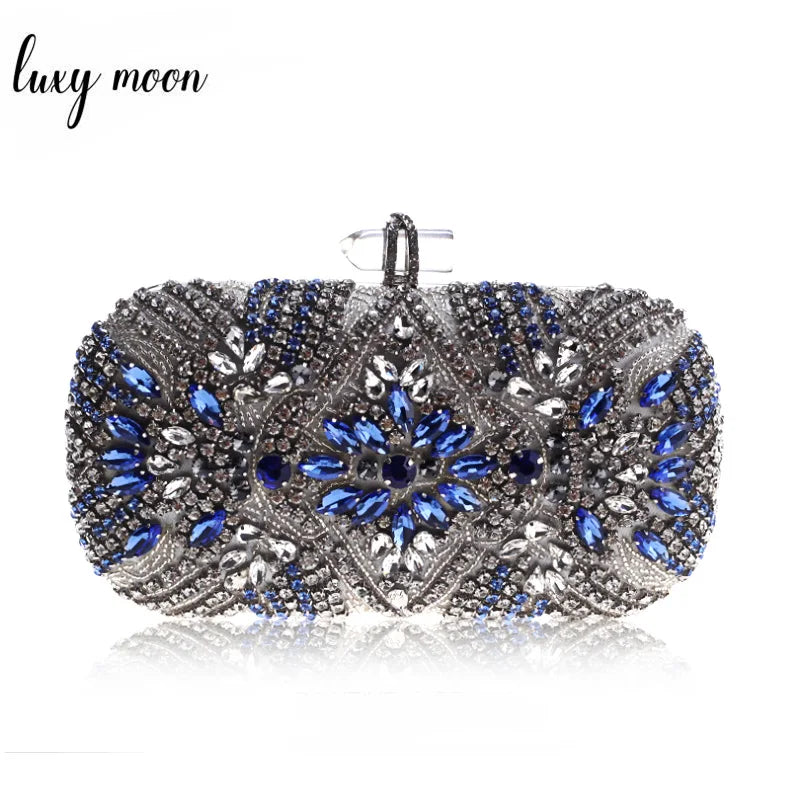 Metallic Paisley Diamond Clutch